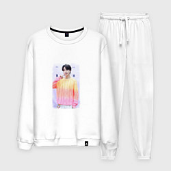 Костюм хлопковый мужской Jimin of BTS, цвет: белый