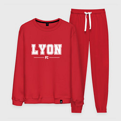 Костюм хлопковый мужской Lyon Football Club Классика, цвет: красный
