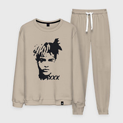 Костюм хлопковый мужской XXXTENTACION Look At Me, цвет: миндальный