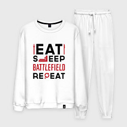 Мужской костюм Надпись: Eat Sleep Battlefield Repeat