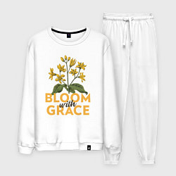 Костюм хлопковый мужской Bloom with grace, цвет: белый
