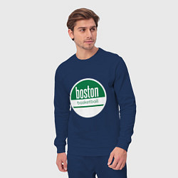 Костюм хлопковый мужской Boston Basketball, цвет: тёмно-синий — фото 2