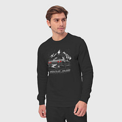 Костюм хлопковый мужской Nissan Skyline Скайлайн, цвет: черный — фото 2
