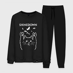 Костюм хлопковый мужской Shinedown Рок кот, цвет: черный