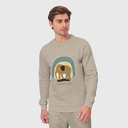 Костюм хлопковый мужской CHOOSE THE JOY OF THE ELEPHANT, цвет: миндальный — фото 2