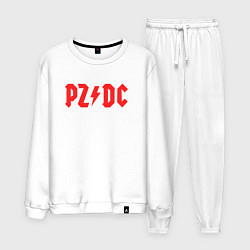 Костюм хлопковый мужской PZDC ACDC, цвет: белый