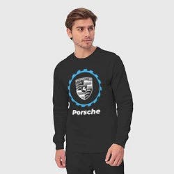 Костюм хлопковый мужской Porsche в стиле Top Gear, цвет: черный — фото 2