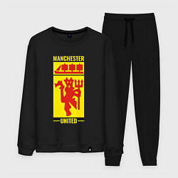 Костюм хлопковый мужской Манчестер Юнайтед символ, цвет: черный