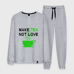 Костюм хлопковый мужской Make tea, not love, цвет: меланж