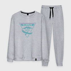 Костюм хлопковый мужской Эльбрус 5642 лого, цвет: меланж