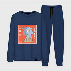 Костюм хлопковый мужской J2-RC rcnotbrand, цвет: тёмно-синий