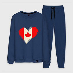 Костюм хлопковый мужской Сердце - Канада, цвет: тёмно-синий