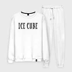 Костюм хлопковый мужской Ice Cube - logo, цвет: белый