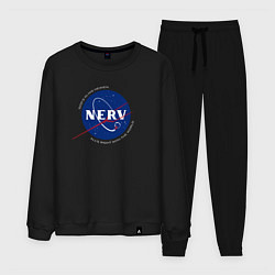 Костюм хлопковый мужской NASA NERV, цвет: черный