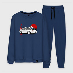 Костюм хлопковый мужской Subaru Impreza WRX Sti Retro JDM, цвет: тёмно-синий