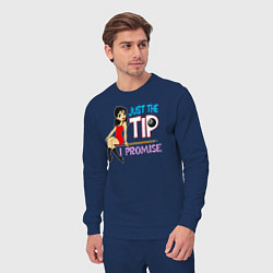 Костюм хлопковый мужской Just The Tip I Promise, цвет: тёмно-синий — фото 2