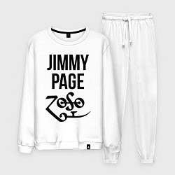 Костюм хлопковый мужской Jimmy Page - Led Zeppelin - legend, цвет: белый