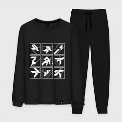 Костюм хлопковый мужской Зимние олимпийские игры, цвет: черный