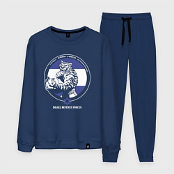 Костюм хлопковый мужской Krav-maga emblem tiger, цвет: тёмно-синий