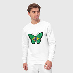 Костюм хлопковый мужской Бабочка - Бразилия, цвет: белый — фото 2
