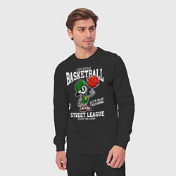 Костюм хлопковый мужской Баскетбол уличная лига, цвет: черный — фото 2