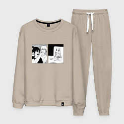 Костюм хлопковый мужской Aki Denji Power, цвет: миндальный