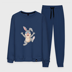 Костюм хлопковый мужской Running Rabbit, цвет: тёмно-синий