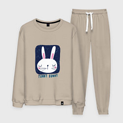 Костюм хлопковый мужской Funny - Bunny, цвет: миндальный