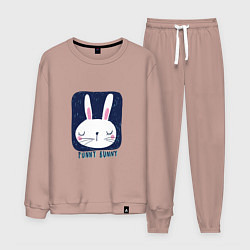 Костюм хлопковый мужской Funny - Bunny, цвет: пыльно-розовый