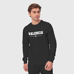 Костюм хлопковый мужской Valencia football club классика, цвет: черный — фото 2