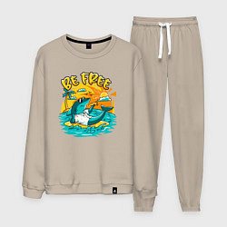 Мужской костюм Акула серфингист будь свободным