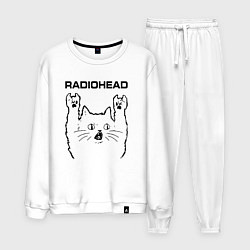 Костюм хлопковый мужской Radiohead - rock cat, цвет: белый