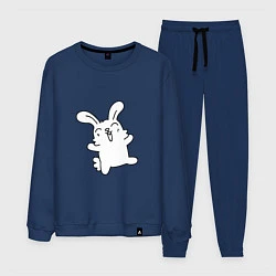 Костюм хлопковый мужской Happy Bunny, цвет: тёмно-синий