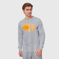 Костюм хлопковый мужской Золотая рыбка, цвет: меланж — фото 2
