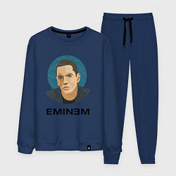 Костюм хлопковый мужской Eminem поп-арт, цвет: тёмно-синий