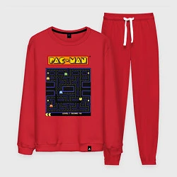 Костюм хлопковый мужской Pac-Man на ZX-Spectrum, цвет: красный