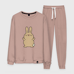 Костюм хлопковый мужской Rabbit chill, цвет: пыльно-розовый