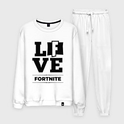 Костюм хлопковый мужской Fortnite love classic, цвет: белый