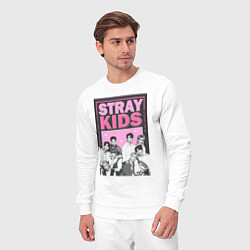 Костюм хлопковый мужской Stray Kids boy band, цвет: белый — фото 2