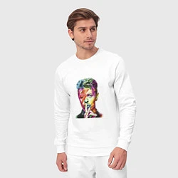 Костюм хлопковый мужской David Bowie singer, цвет: белый — фото 2