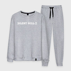 Костюм хлопковый мужской Silent hill 2 remake logo, цвет: меланж