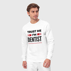 Костюм хлопковый мужской Trust me - Im dentist, цвет: белый — фото 2