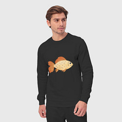 Костюм хлопковый мужской Рыбка Золотая, цвет: черный — фото 2