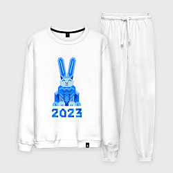 Мужской костюм Геометрический синий кролик 2023