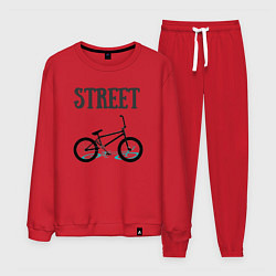 Костюм хлопковый мужской Street BMX, цвет: красный