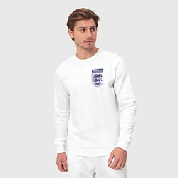 Костюм хлопковый мужской Сборная Англии логотип, цвет: белый — фото 2