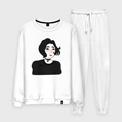 Костюм хлопковый мужской Doomer-girl, цвет: белый