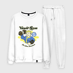 Костюм хлопковый мужской Vault GYM - for true survivors, цвет: белый