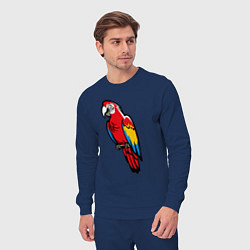 Костюм хлопковый мужской Попугай Ара на жердочке, цвет: тёмно-синий — фото 2