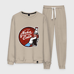 Костюм хлопковый мужской Nuka cola sticker, цвет: миндальный